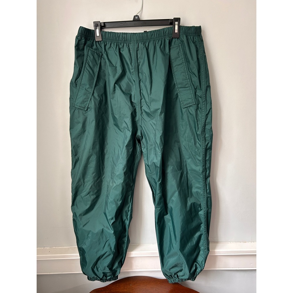Woolrich Mens Forest Green Nylon Outdoor Pants XL 1303WS Elastic Waist Hiking
